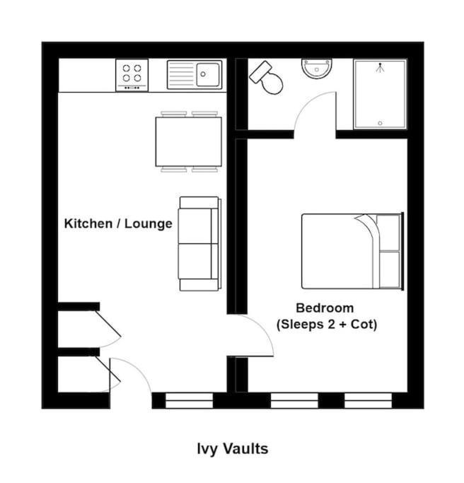 Unique 1 Bedroom Apartment-Bath Exterior foto